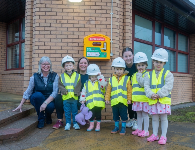 Community Defibrillator Installed at Little Angels Nursery in Dingwall with Support from Capstone Construction