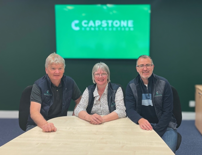 Capstone Construction Appoints Construction Director & Commercial Director to Drive Continued Growth, Whilst Simultaneously Securing Over £21M in New Works
