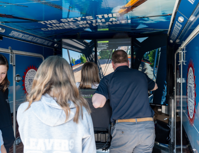 State-of-the-art simulator helps bring construction careers to life for Highland pupil
