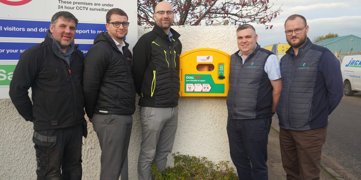 L to R - David Mitchell - Owner (Highland Body Shop), Daniel Spiller - Director (GM Leitch), Andrew MacDonald - Director (Northern Security Alarms), Craig MacLellan & Brian Morrison (Capstone)